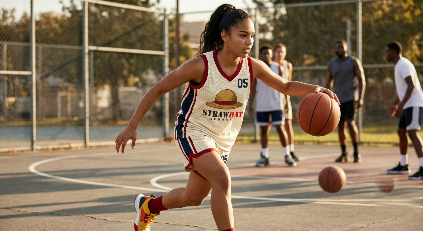 Basketball manufactured by StrawHat Apparel
